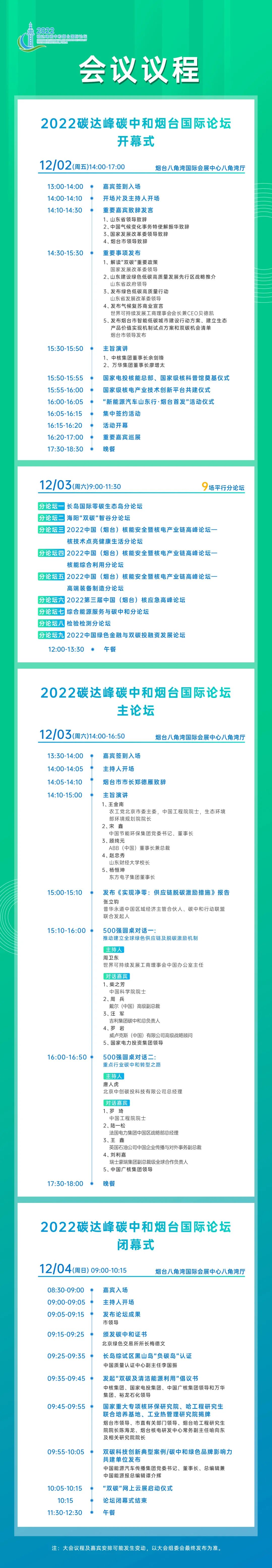 “2022碳达峰碳中和烟台国际论坛”今日在烟台开幕