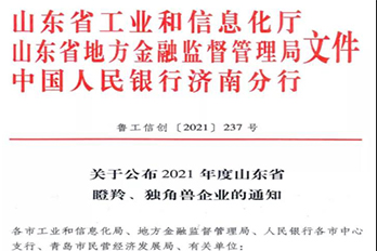 恭喜海博电气成功获评2021年度山东省瞪羚企业